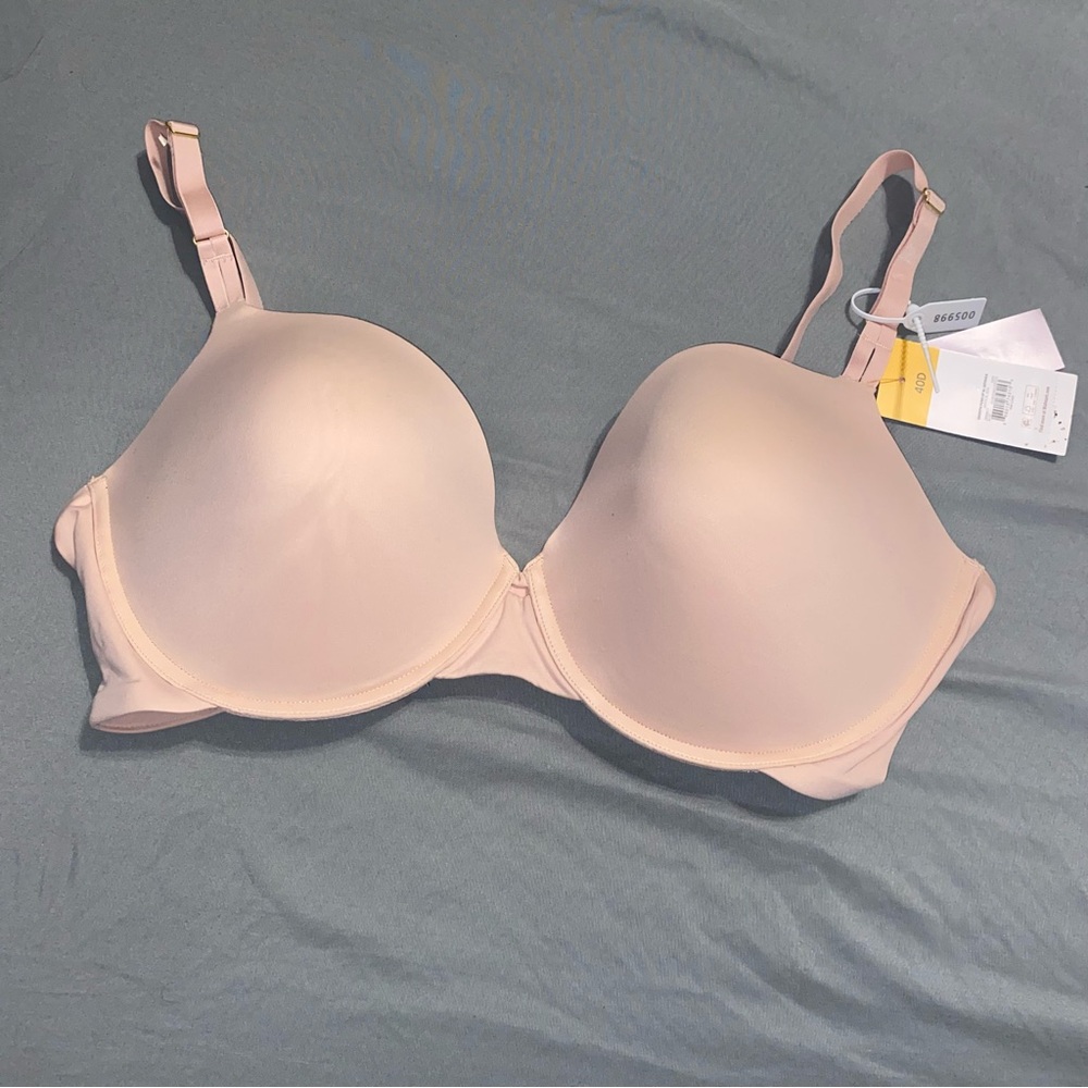 JOYSPUN Women’s Smooth Push Up Underwire Bra With Keyhole Mystical Rose Size 40D